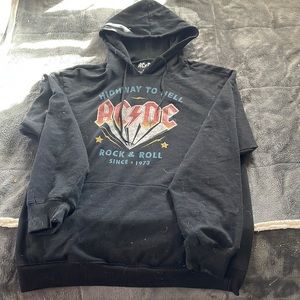 Black AC/DC Sweatshirt, Size Large